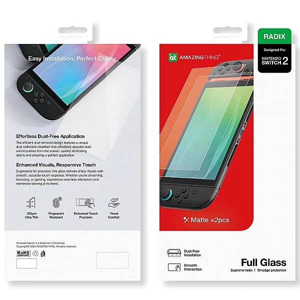 Szkło hartowane AMAZINGTHING Radix Matte Glass do Nintendo Switch 2 (2