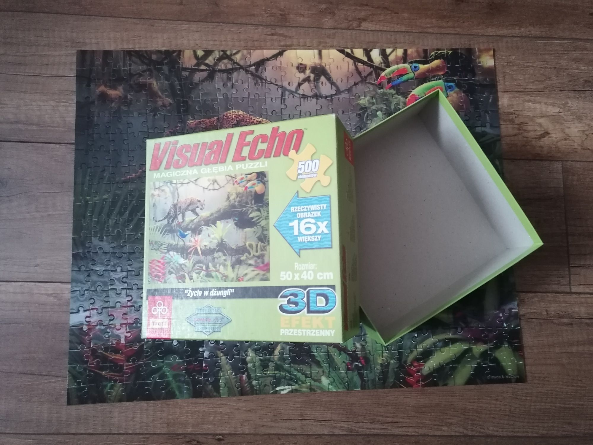 Trefl Puzzle 3D 500 elementów Visual Echo Życie w dżungli