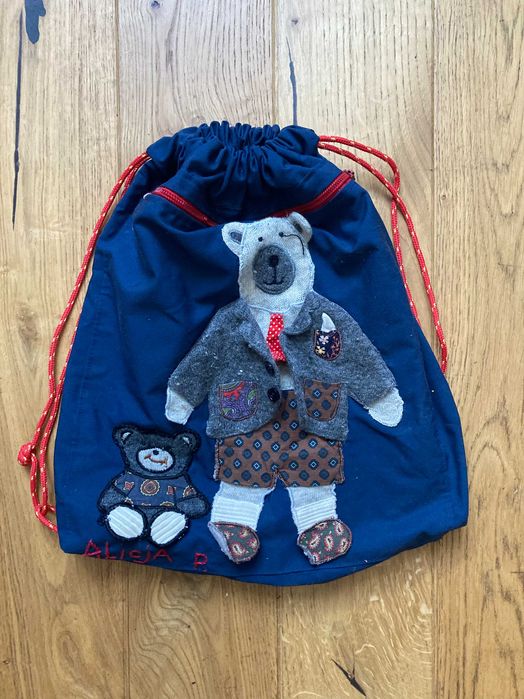 worek szkolny z misiem