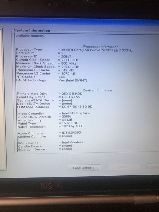 Ноутбук Dell Е 5520/30