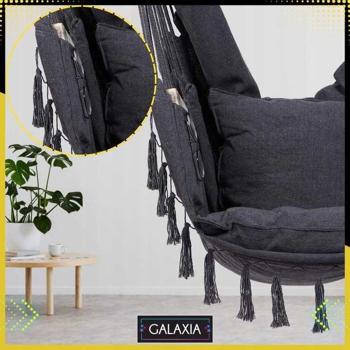 FOTEL WISZĄCY Krzesło Brazylijskie Huśtawka Hamak Ogrodowy Balkon BOHO