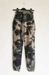 Szare spodnie dresowe moro tie dye punk opium grunge