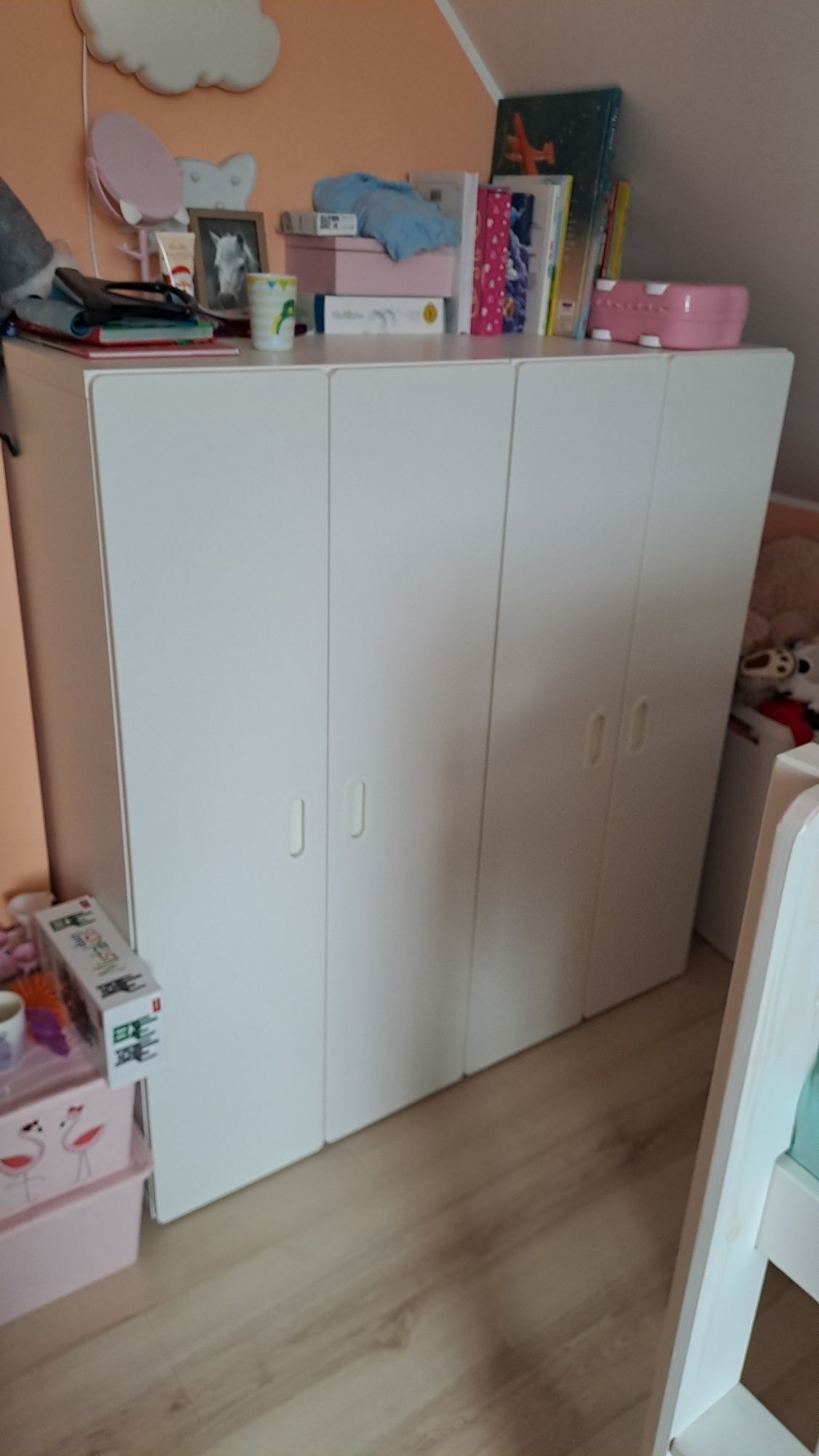 Smastad Ikea Szafa do pokoju dziecięcego meble dziecięce białe półki