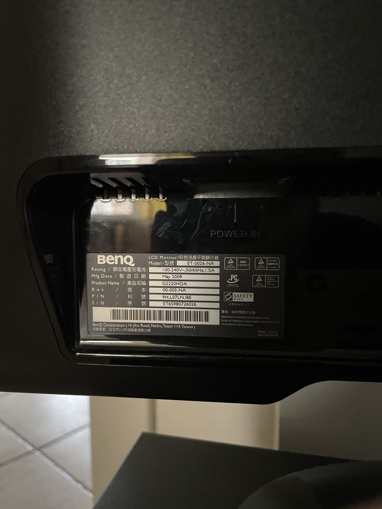 monitor benq G2220HDA