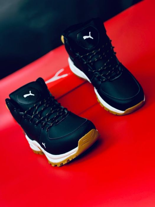 Ботинки кроссовки кожаные Пума зима / красовки пума теплые 40-45 разме