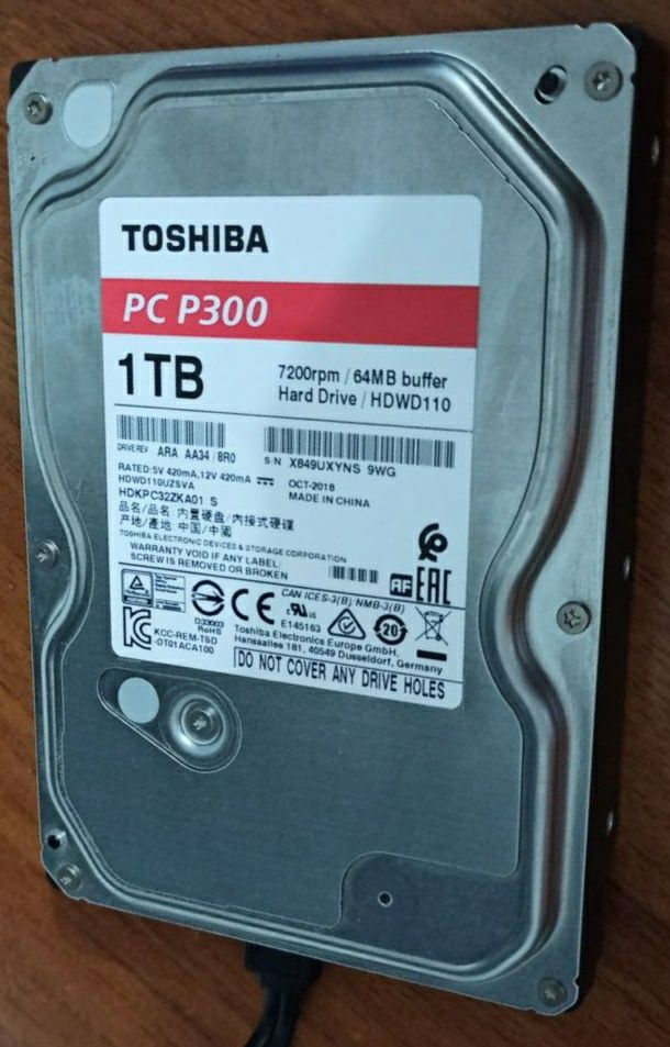 Жорсткий диск на 1 терабайт toshiba pc p3000