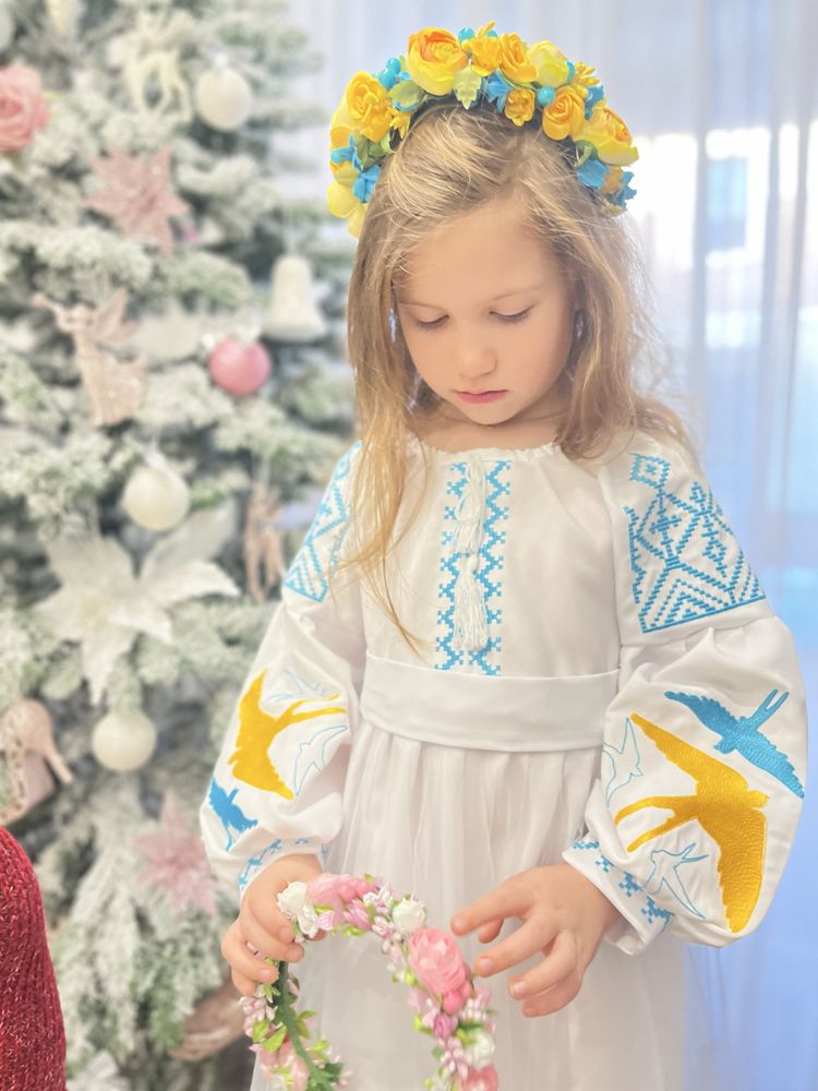 Вишиванка сукня біла 110,116,122,128,134,140,146