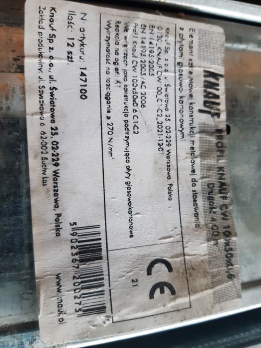 Profile Knauf 50x50x0,6