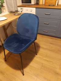 Krzesło tapicerowane aksamit Pary SKLUM