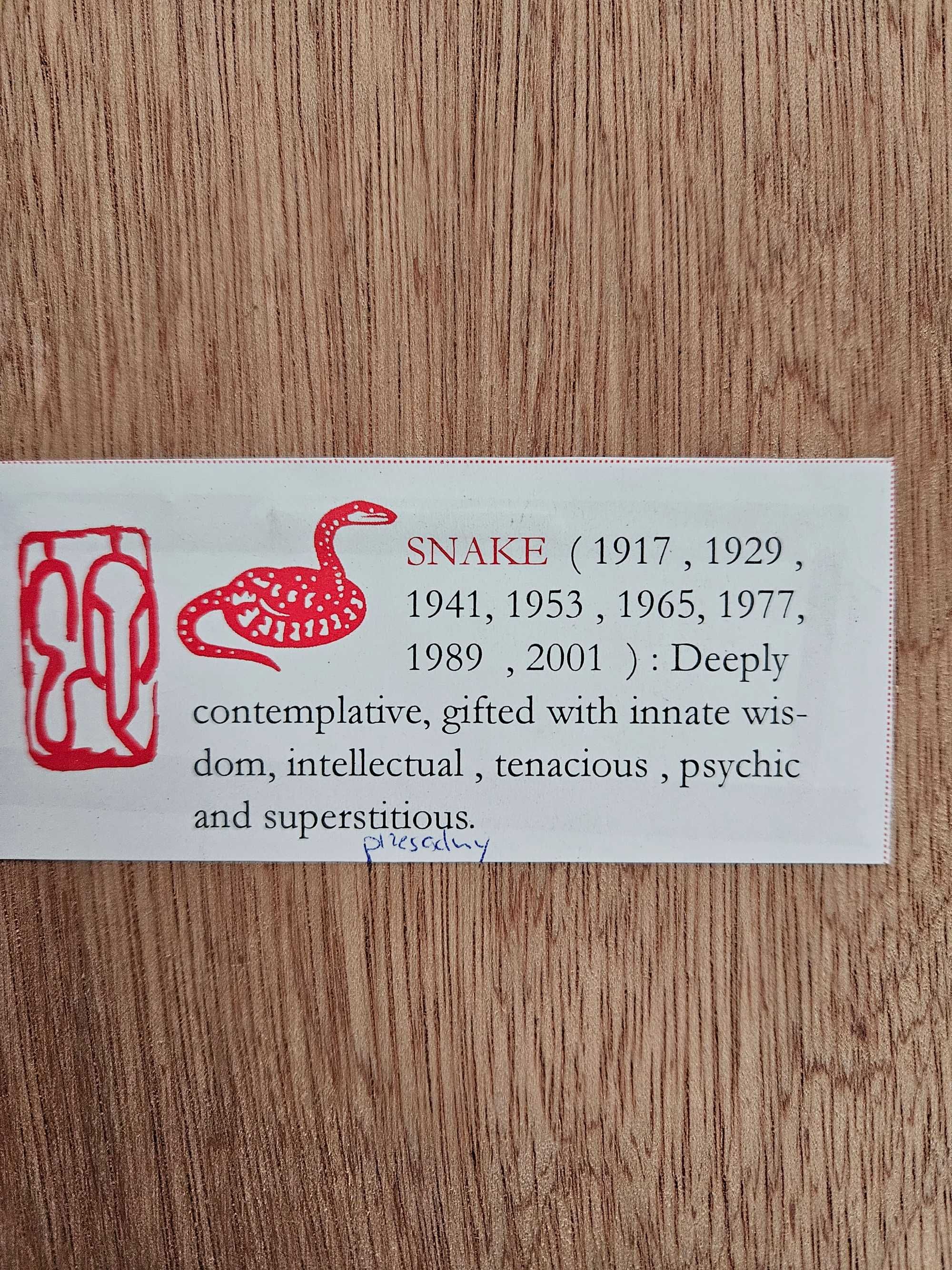 Obraz -  chiński znak zodiaku wąż