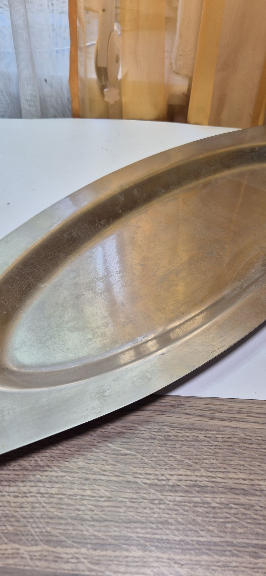 Piękna duża stara taca do serwowania Rostfrei starocia PRL  53x23 cm