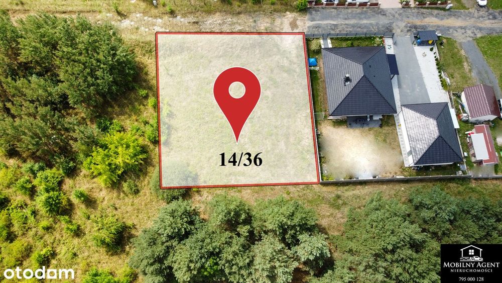 Połupin piękna działka  budowlana na sprzedaż 10ar