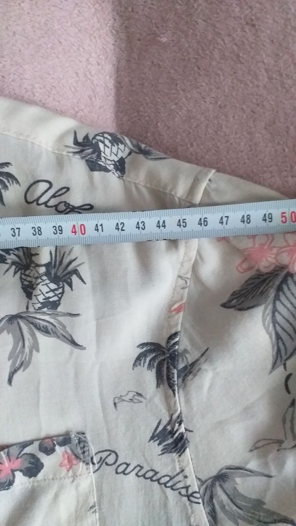 Koszula męska Vintage hawajska aloha lato upał