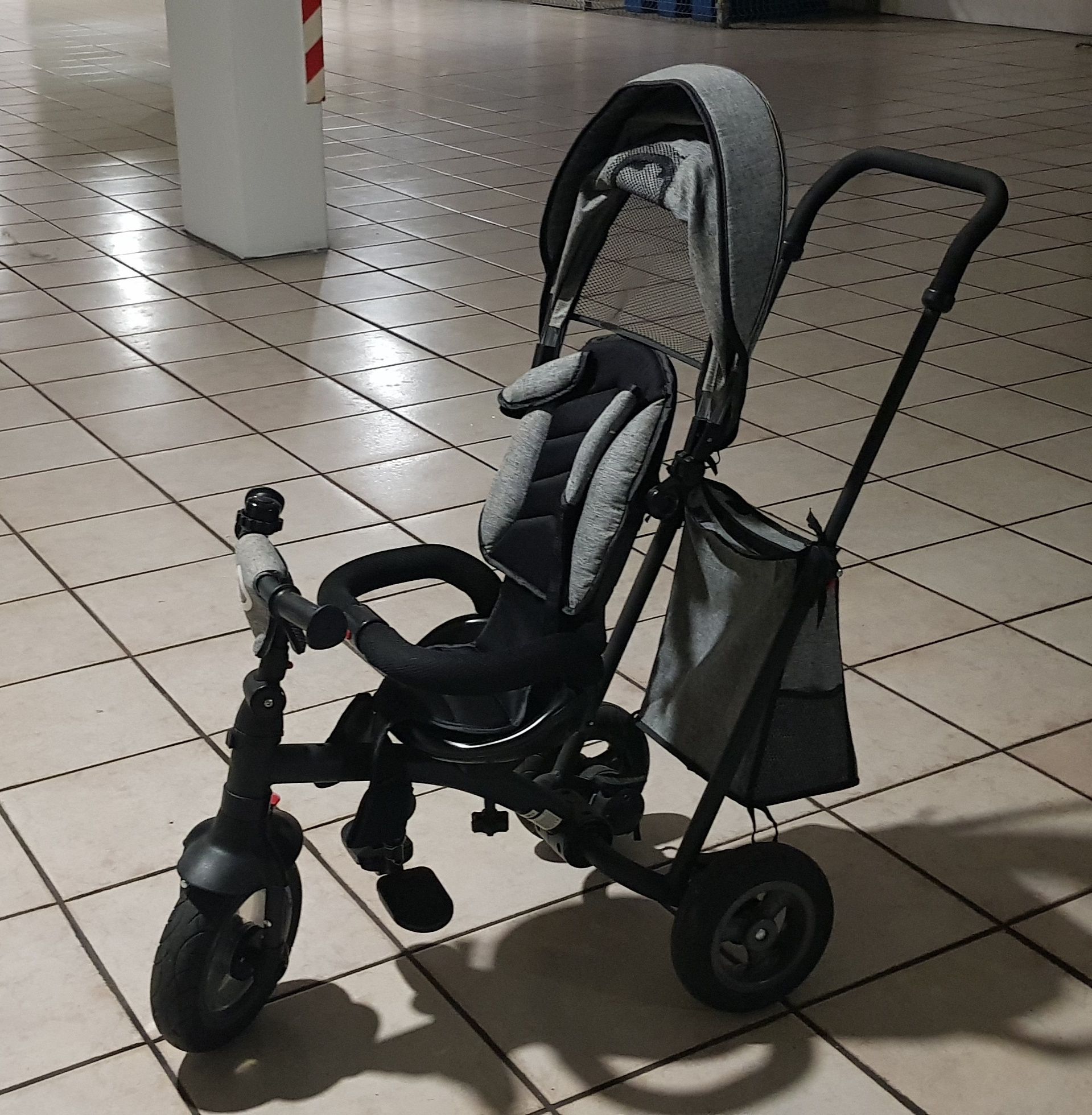 Triciclo LIONELO 2 In 1 e Tris Stone Grey