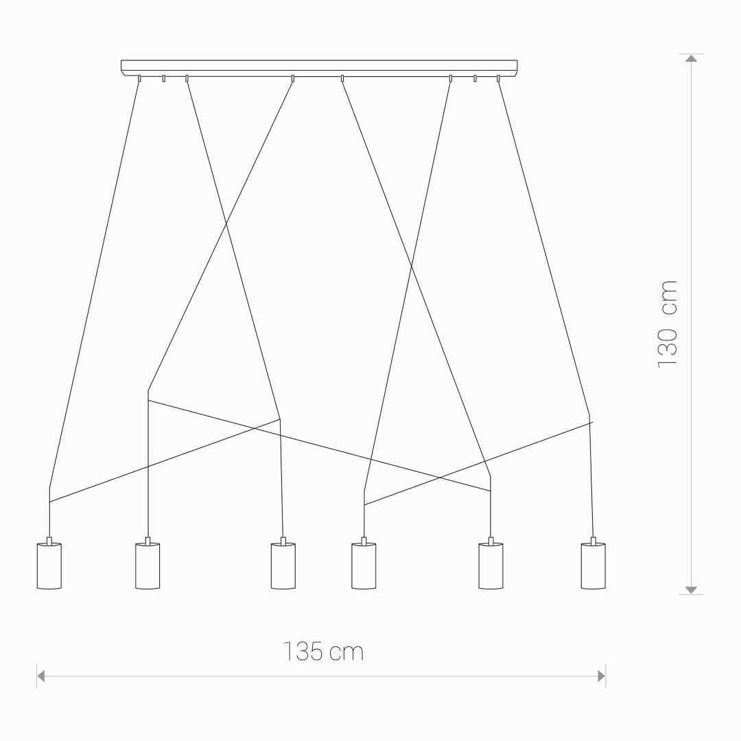Lampa wisząca IMBRIA BLACK VI 9675 Nowodvorski + żarówki