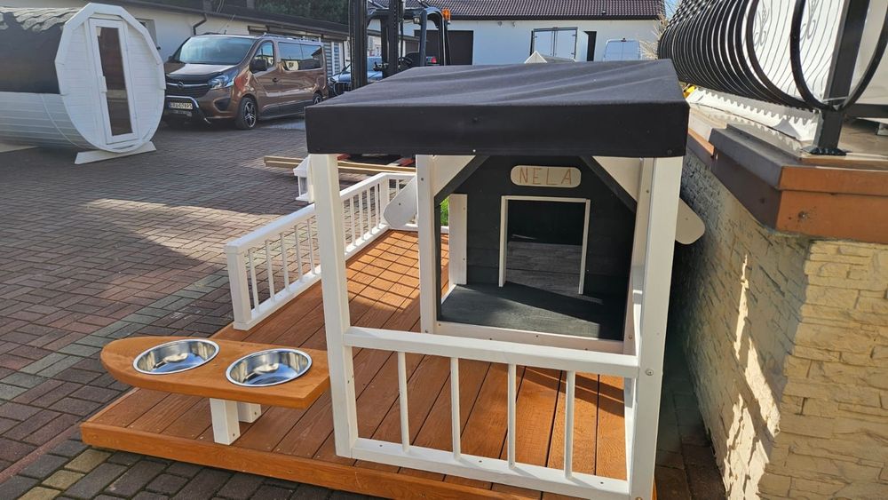 Naturalna drewniana buda dla psa XXL waga 400kg