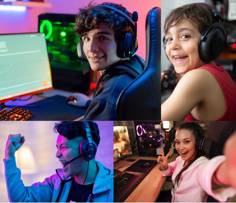 Mysz Gamingowa Bezprzewodowa Dla Gracza Do Laptopa Komputera Czarna