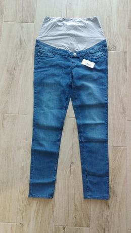 Nowe spodnie ciążowe jeansowe r. 42 Esmara elastyczne z pasem