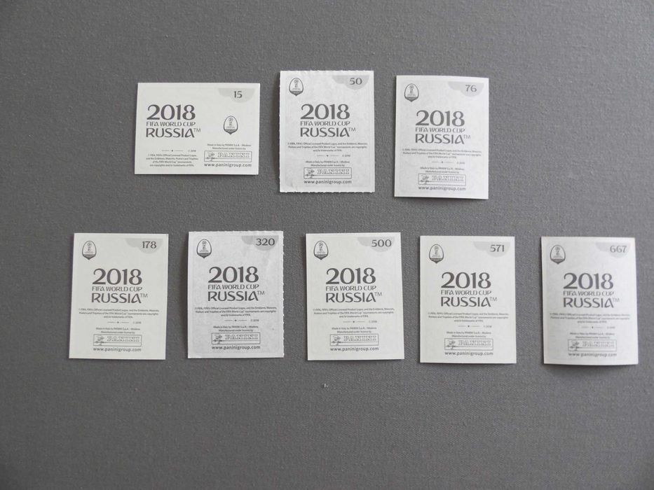 Cromos Panini Mundiais 2010 e 2018