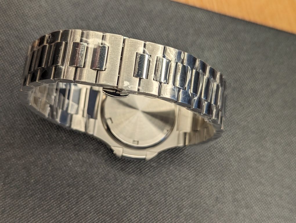 Seiko mod biała tarcza faktura brzozy