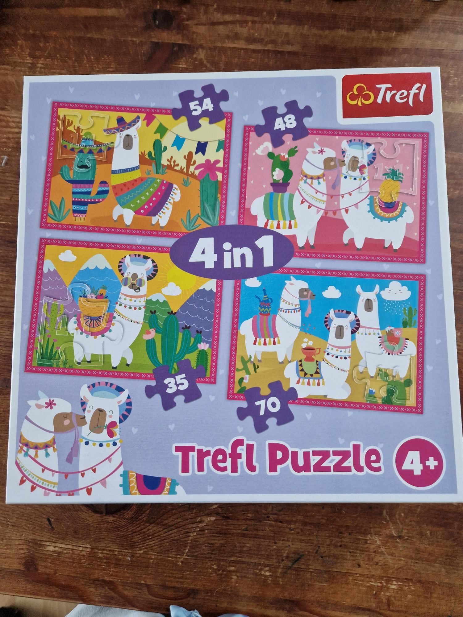 Puzzle Trefl 4 w 1 Lama