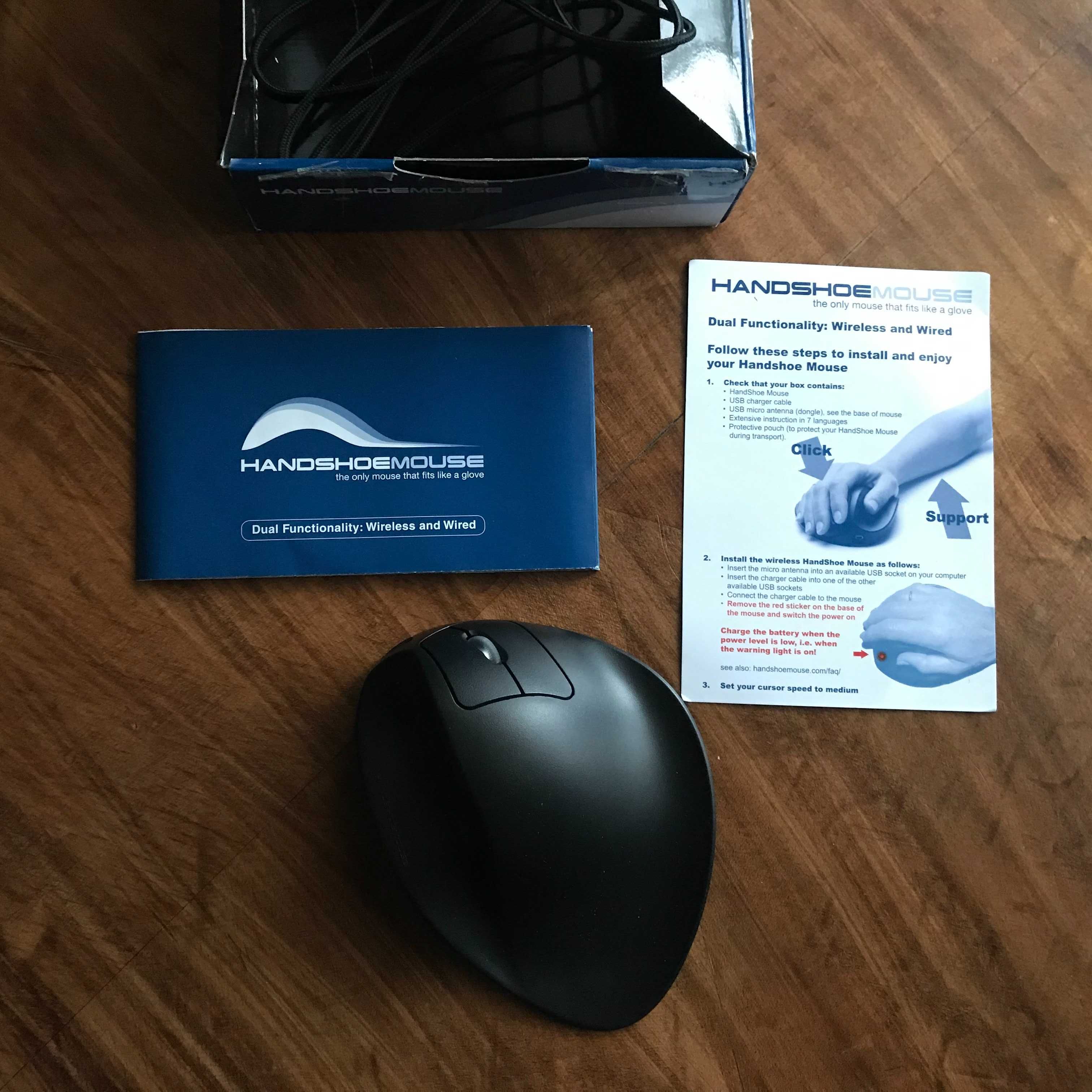 Myszka HIPPUS HandShoe Mouse przeciw RSI chorobie komput. ERGONOMICZNA