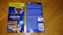 Gillette Sensor 3 Zestaw do golenia, rączka + 4 nożyki
