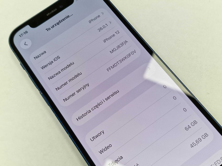 Iphone 12 64GB/ Blue/ 78%/ zbita szybka/ czytaj uważnie opis