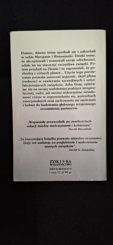 Książka Mężczyźni są z Marsa, a kobiety z Wenus John Gray