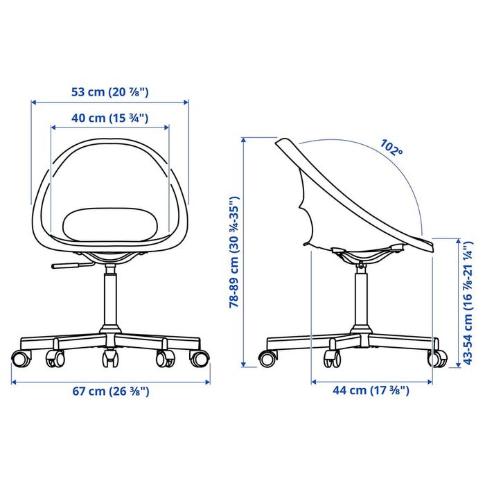 Krzesło obrotowe IKEA Eldberget/Malskar