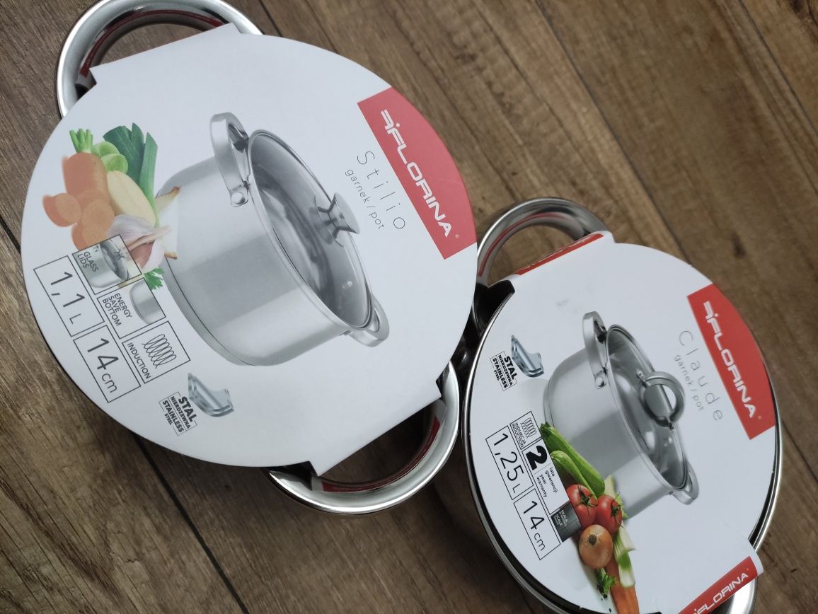 Pakiet garnków 14 cm stilo 1,1 l i claude 1, 25l