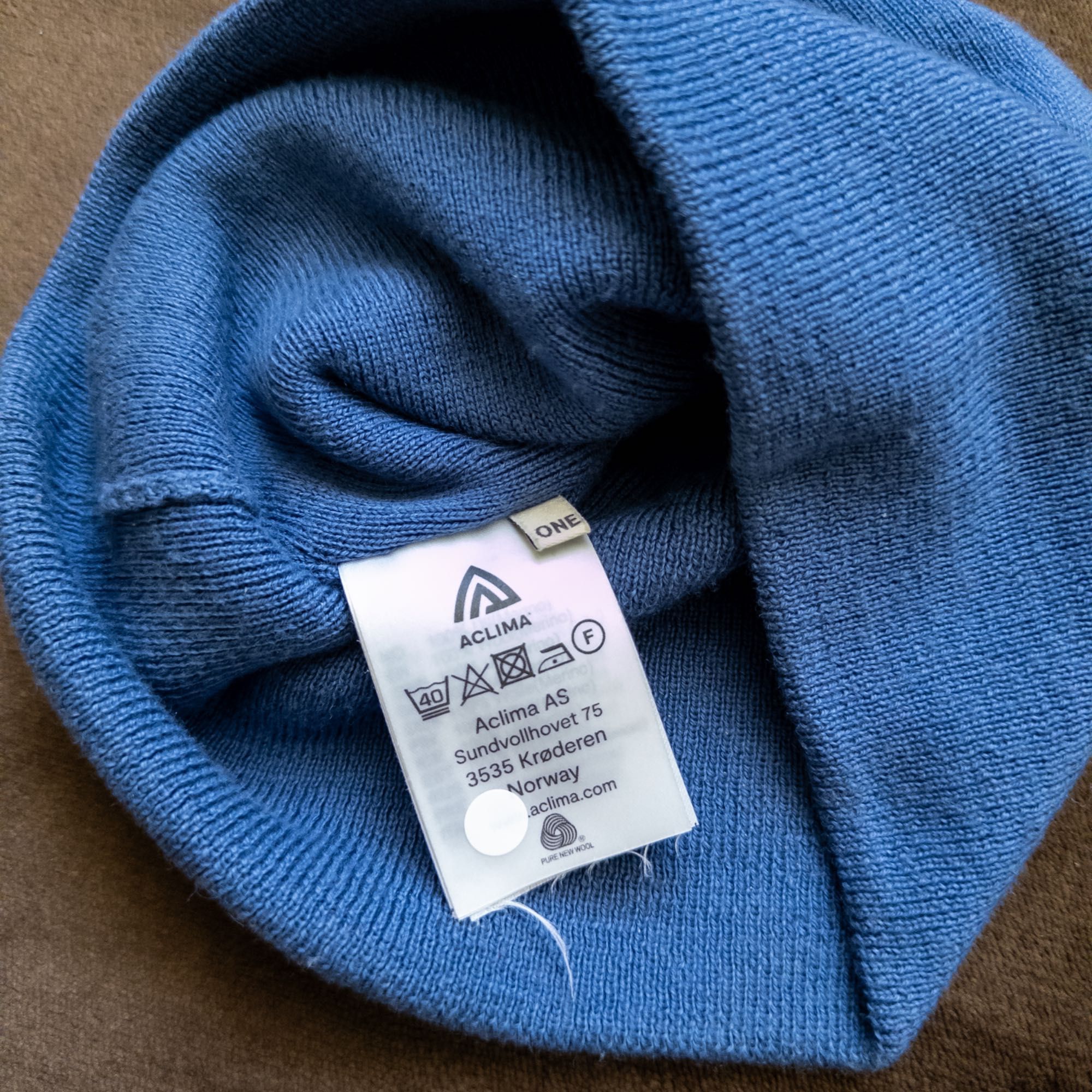 Aclima, czapka beanie z wełny merino, jasnoniebieska