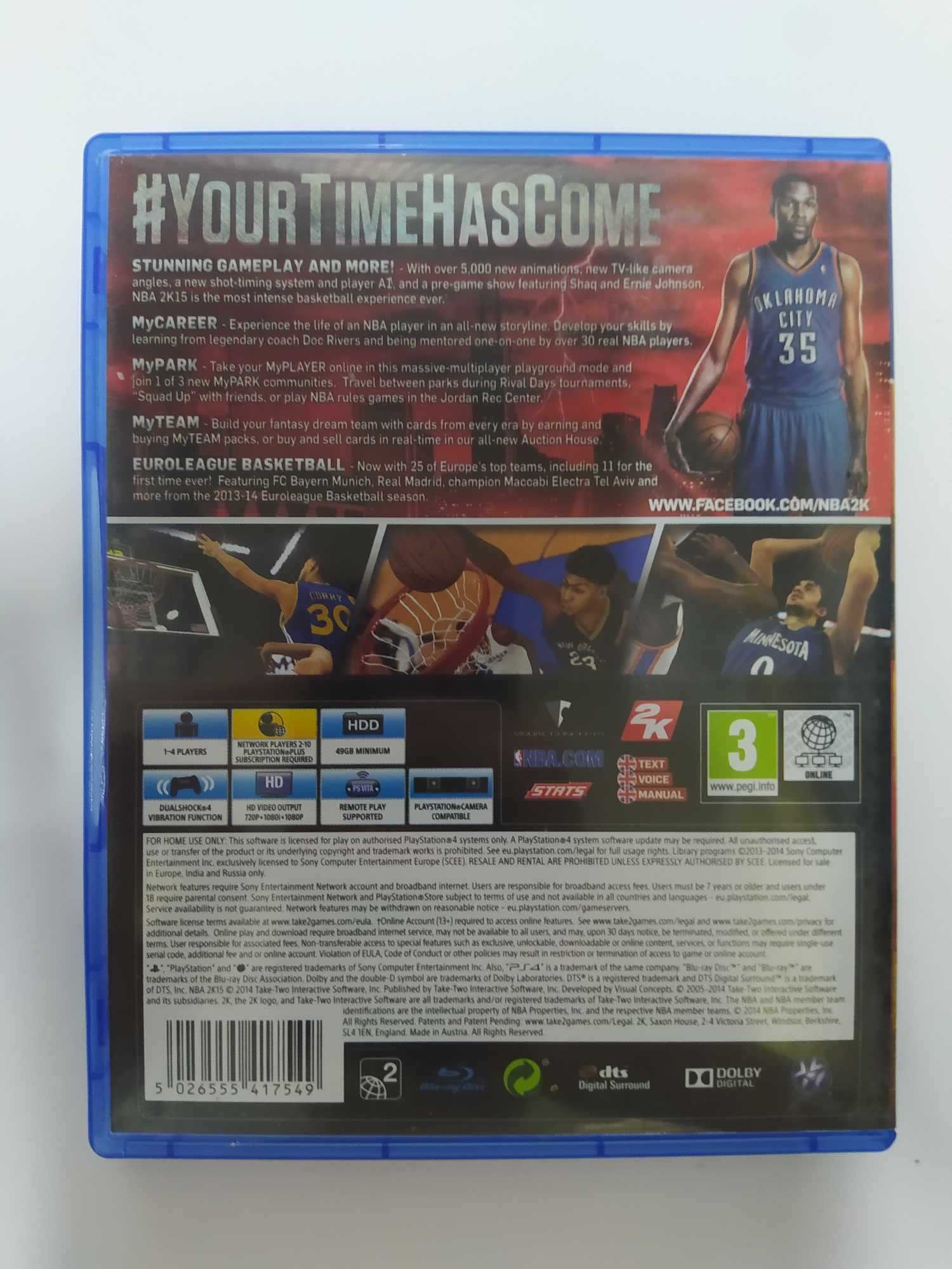 NBA 2K15 PS4 Angielska wersja gry