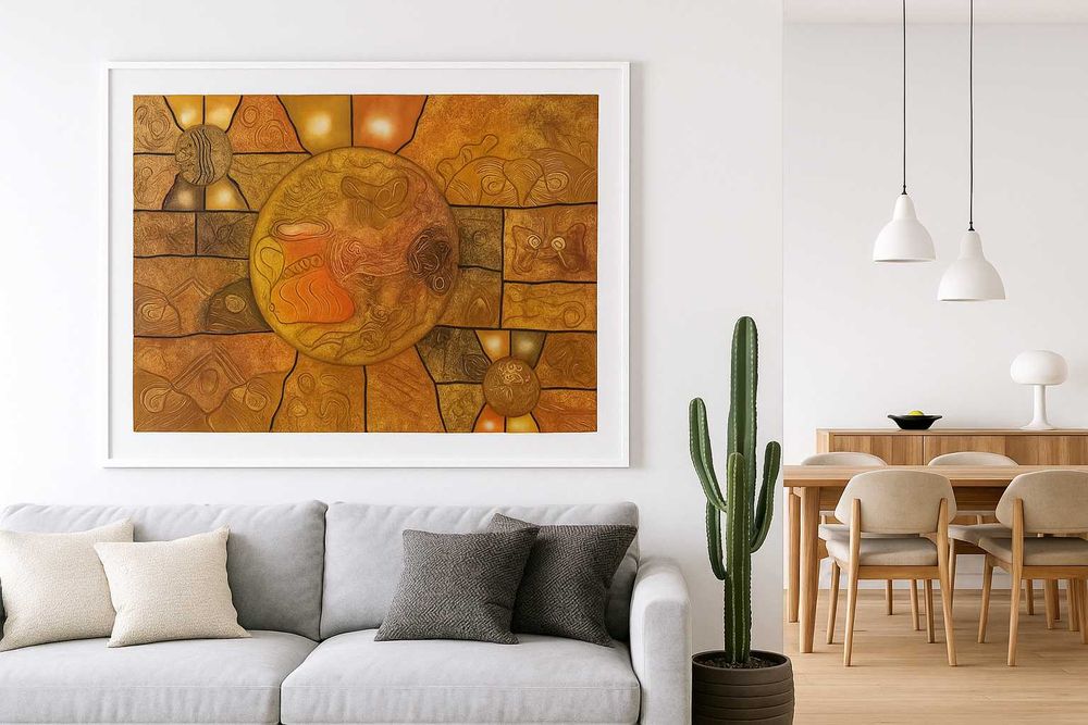 Quadro com estilo Tribal/Etnico XXL perfeito para salas amplas