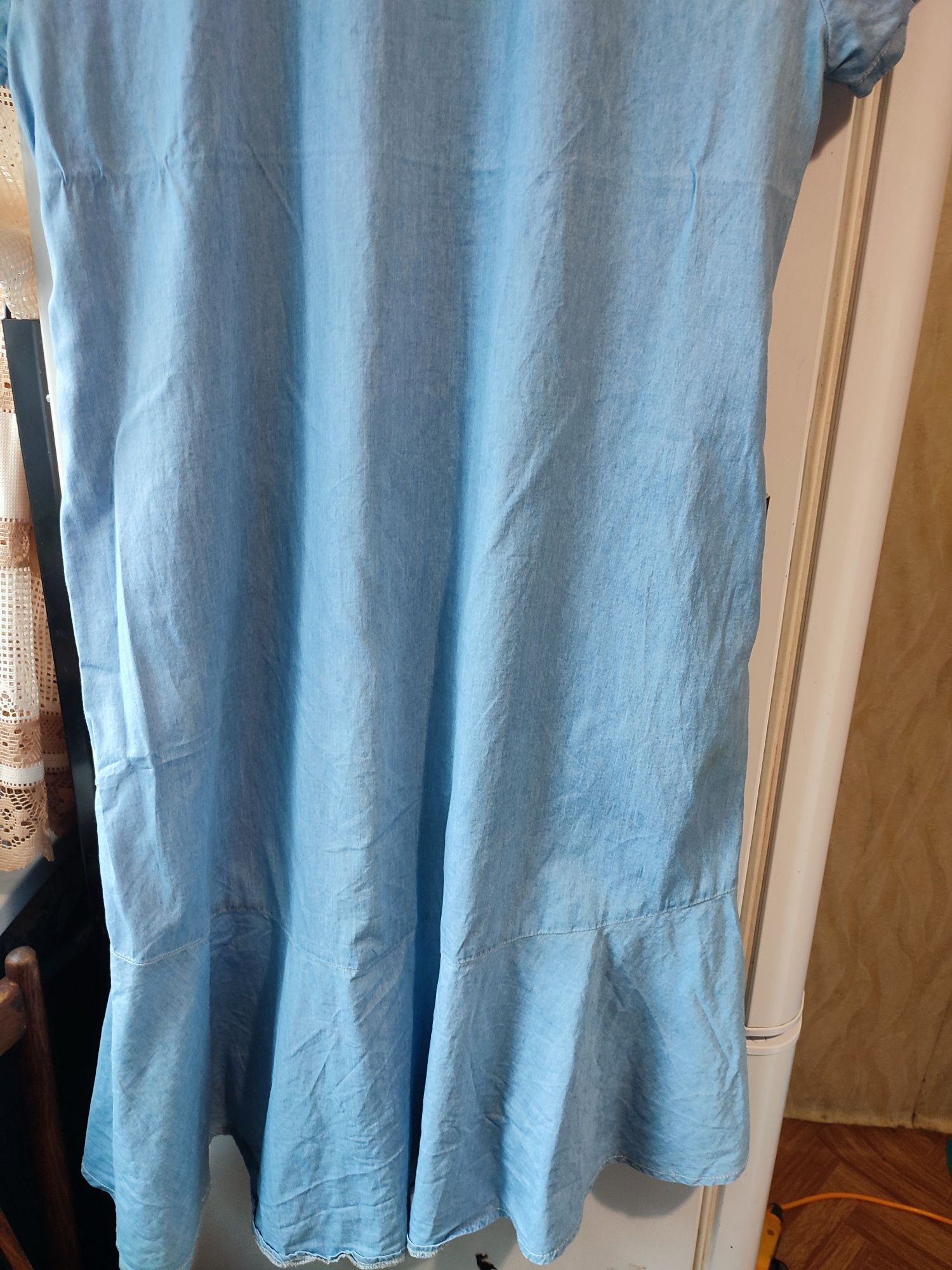 Женское джинсовые лёгкое платье 52-54 размер