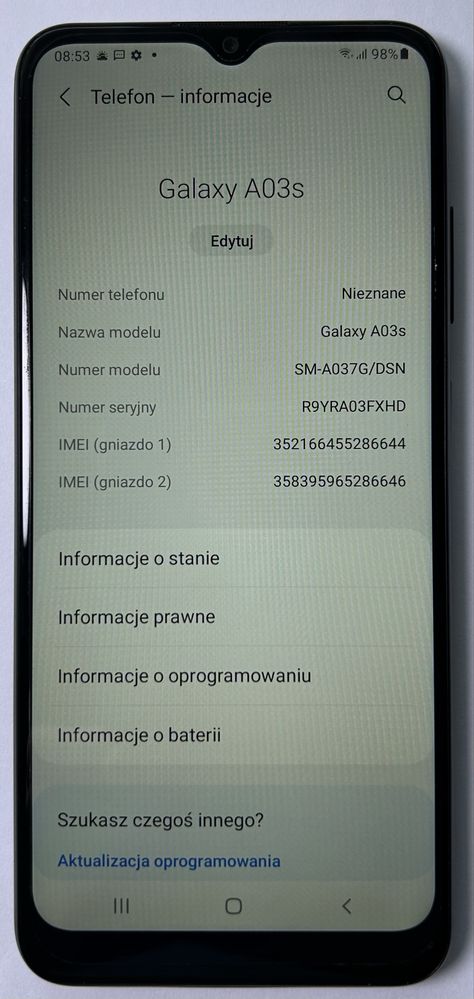 Samsung Galxy A03S jak nowy