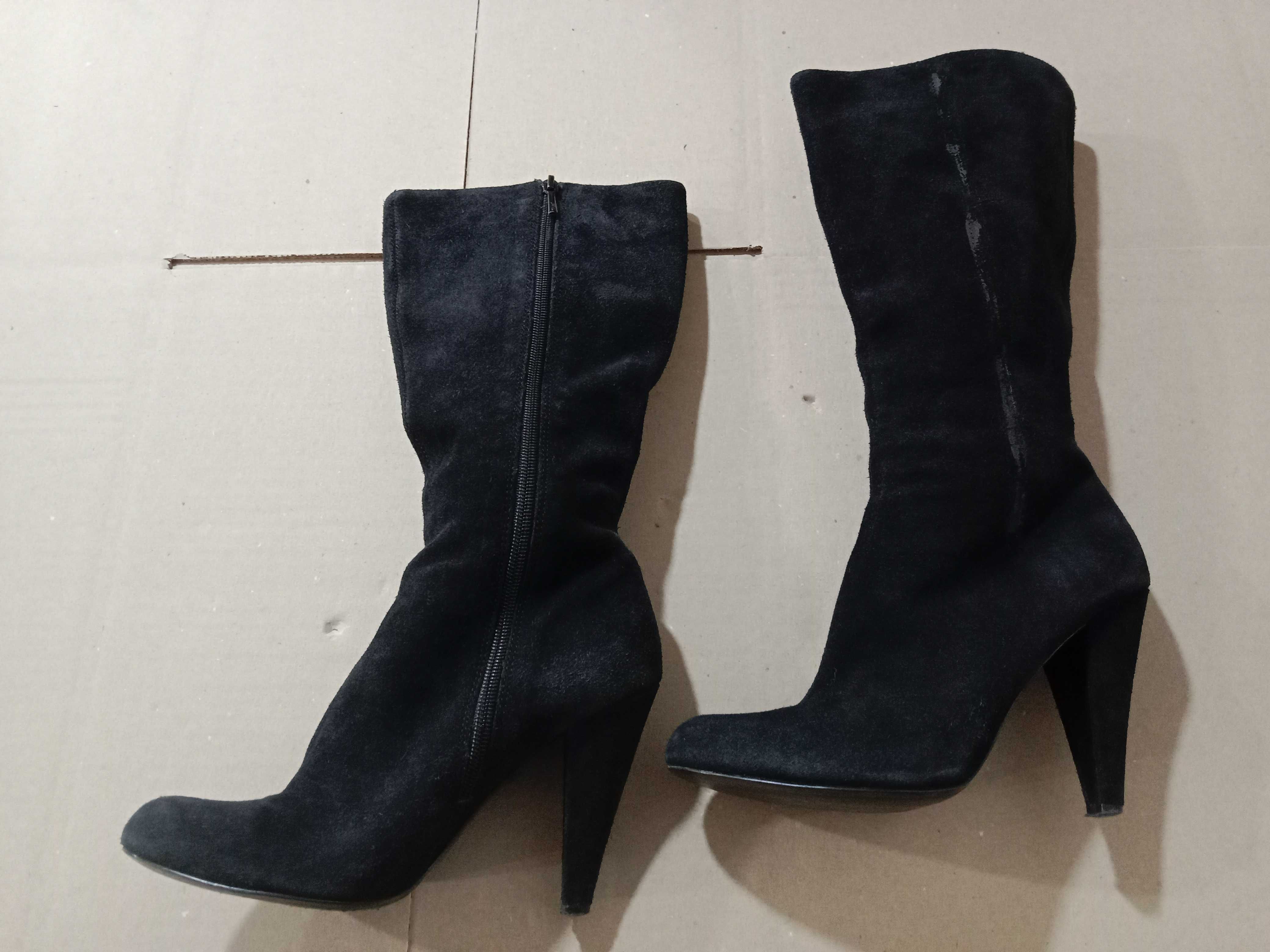 Сапоги женские Zara Basic замшевые 38 размер