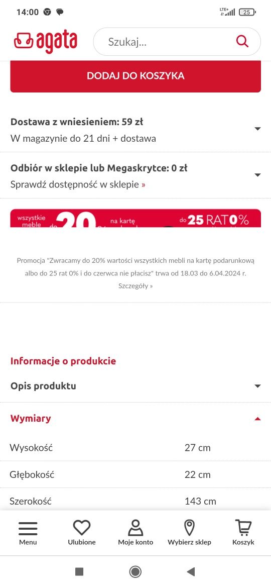 Półka wiszącą glamour biała