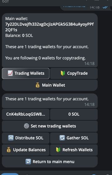 Node.js, Web3 | Solana Crypto Trading, Снайперский бот | Telegram бот