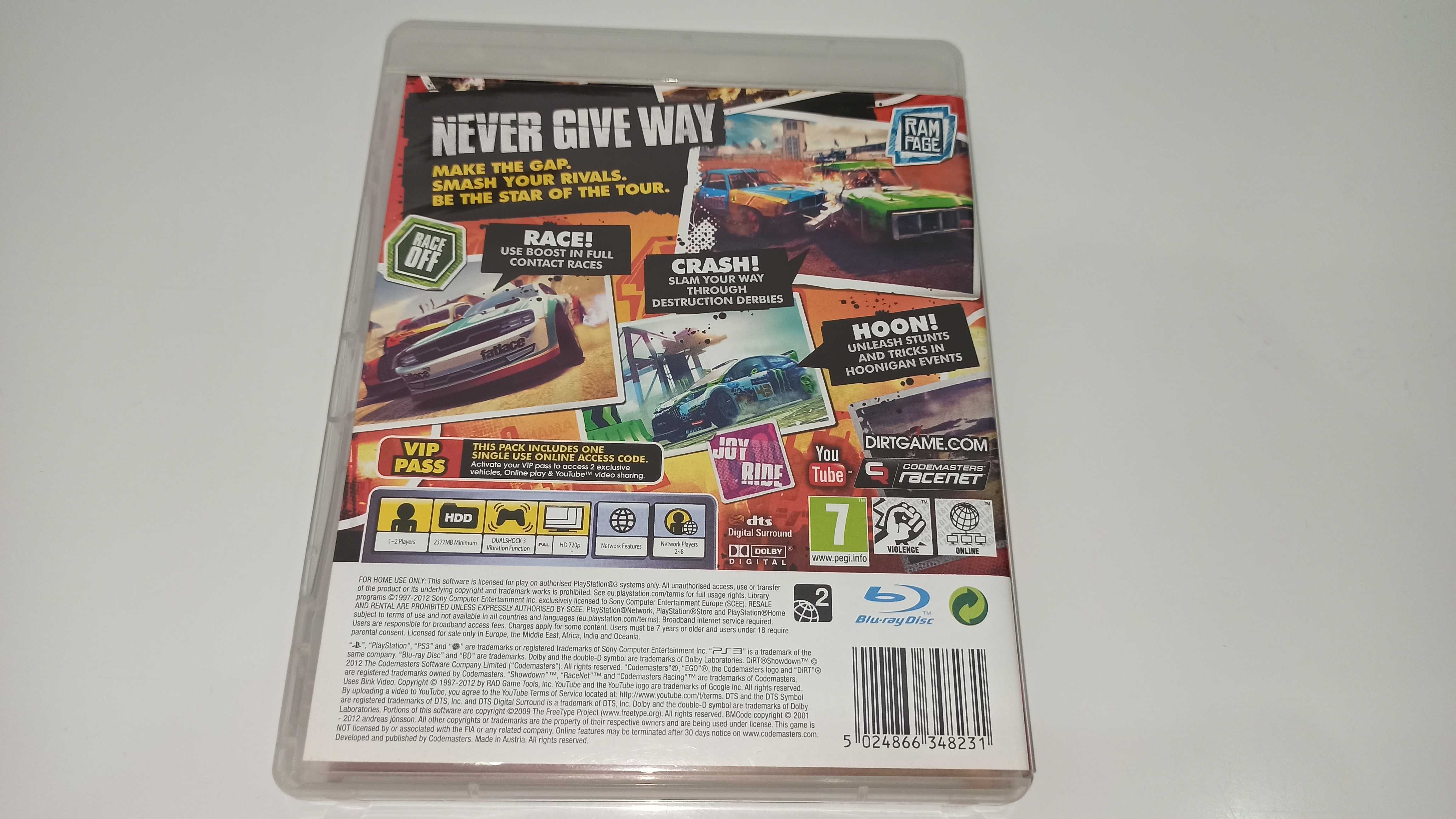 ps3 DIRT SHOWDOWN wyścigi samochodowe rajdy wrc