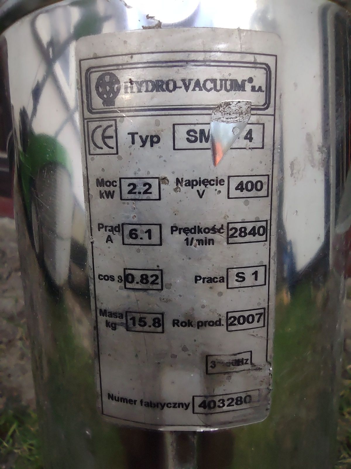 Pompa głebinowa Hydro Vacuum Gab.4 16 .2 2Kw 400V.