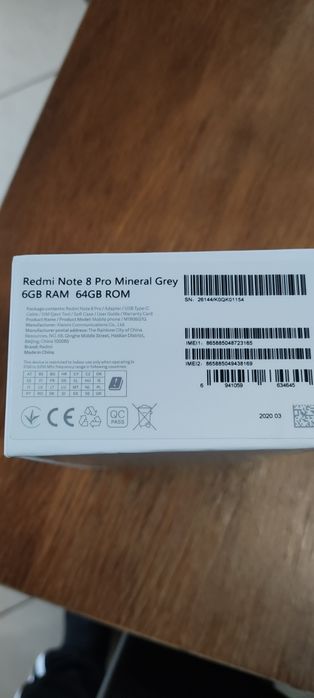 Telemóvel Xiaomi redmi Note 8Pro
Branco
6 GB Ram
64 GB ROM
Telemóvel c