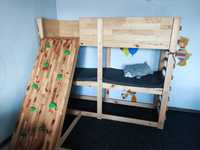 Дитяче ліжко двухярусне зі скалодромом