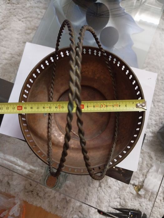 Fruteira vintage em cobre