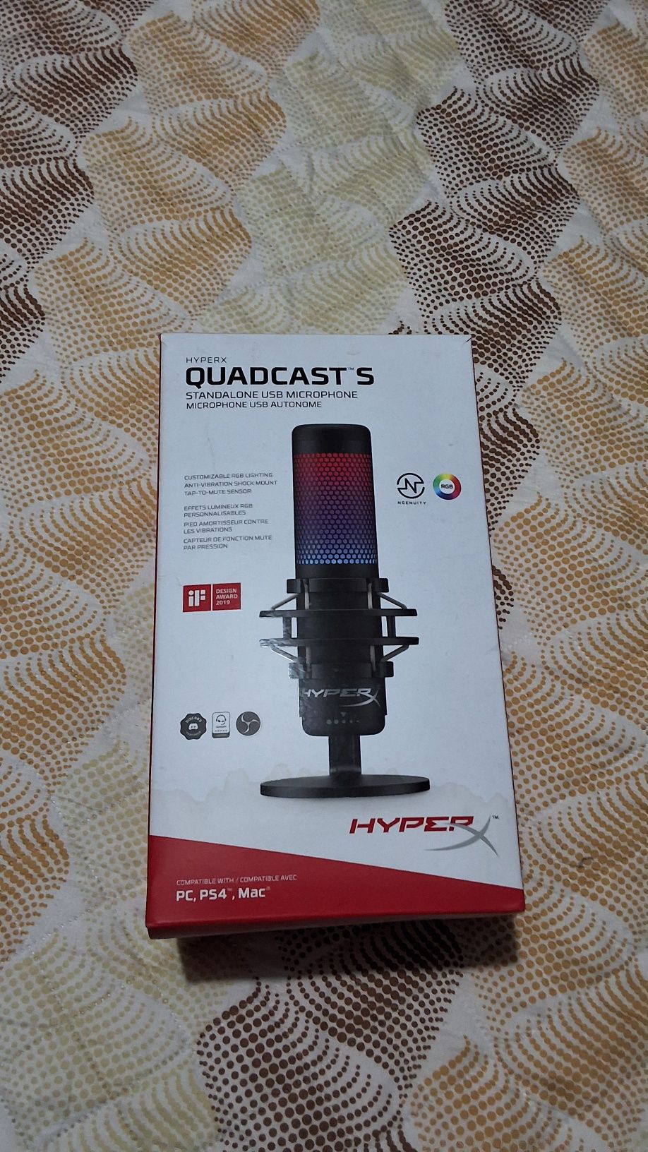 Hyperx Quadcast™s Microfone Gamer Autónomo para  Streamers...