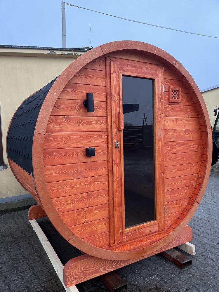 SAUNA OGRODOWA  200 cm typu beczka, bania