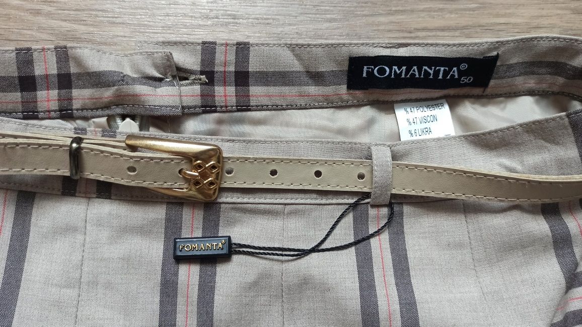 Спідниця з реміцем (принт Burberry)