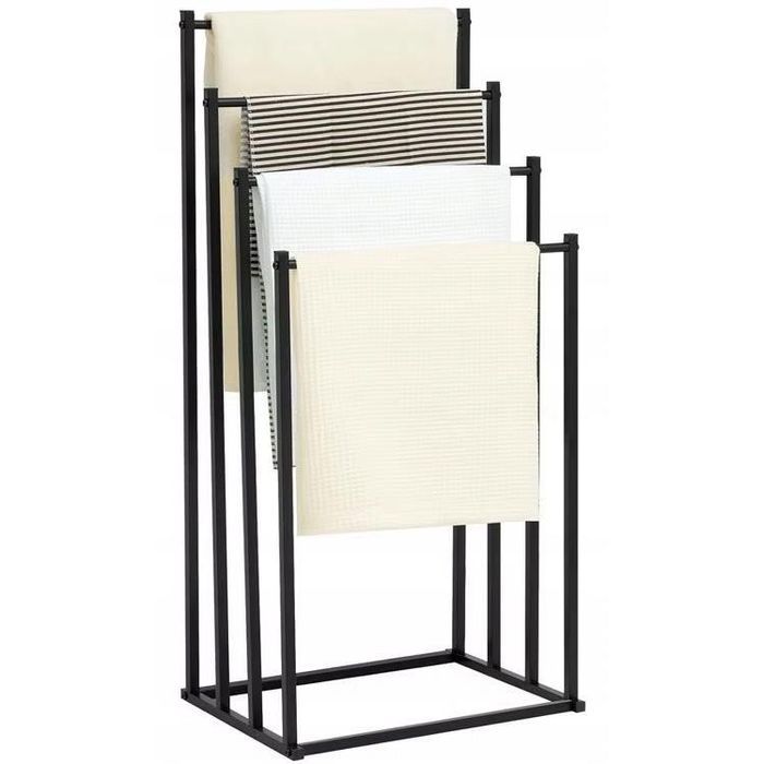 Stojak na Ręczniki Wieszak Łazienkowy Metalowy Stojący Industrialny