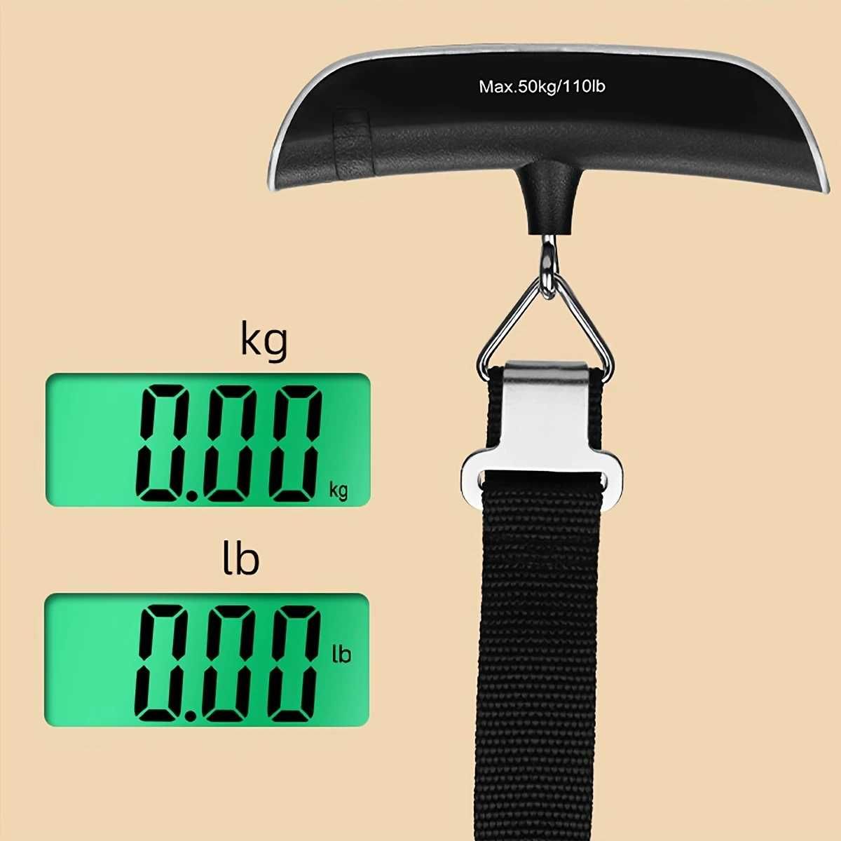 Ręczna waga cyfrowa z uchwytem T, czujnik o wysokiej precyzji, 50 kg