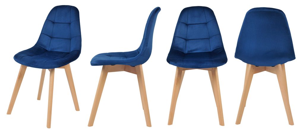 Krzesło Skandynawskie DSW welurowe NOWOCZESNE KOLORY